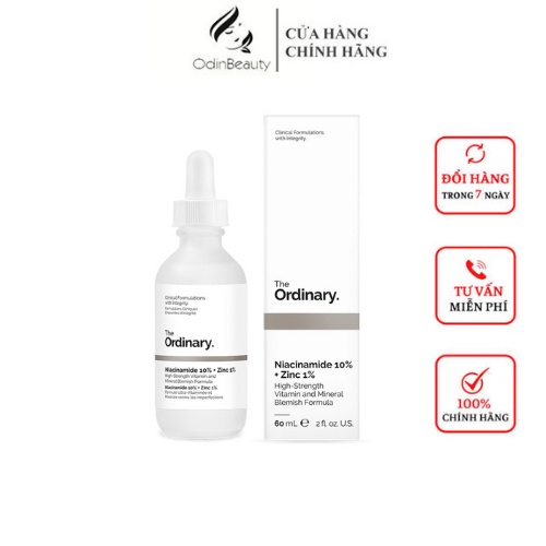 Tinh chất serum The Ordinary Niacinamide 10% + Zinc 1% giảm dầu, giảm mụn, mờ thâm sau mụn