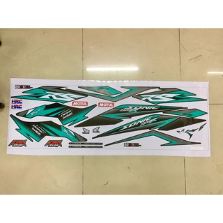 Tem rời Sonic 150 - mẫu RS xanh ngọc không bay màu