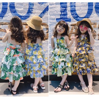 Váy Bèo Công Chúa In Hình Cho Bé Gái