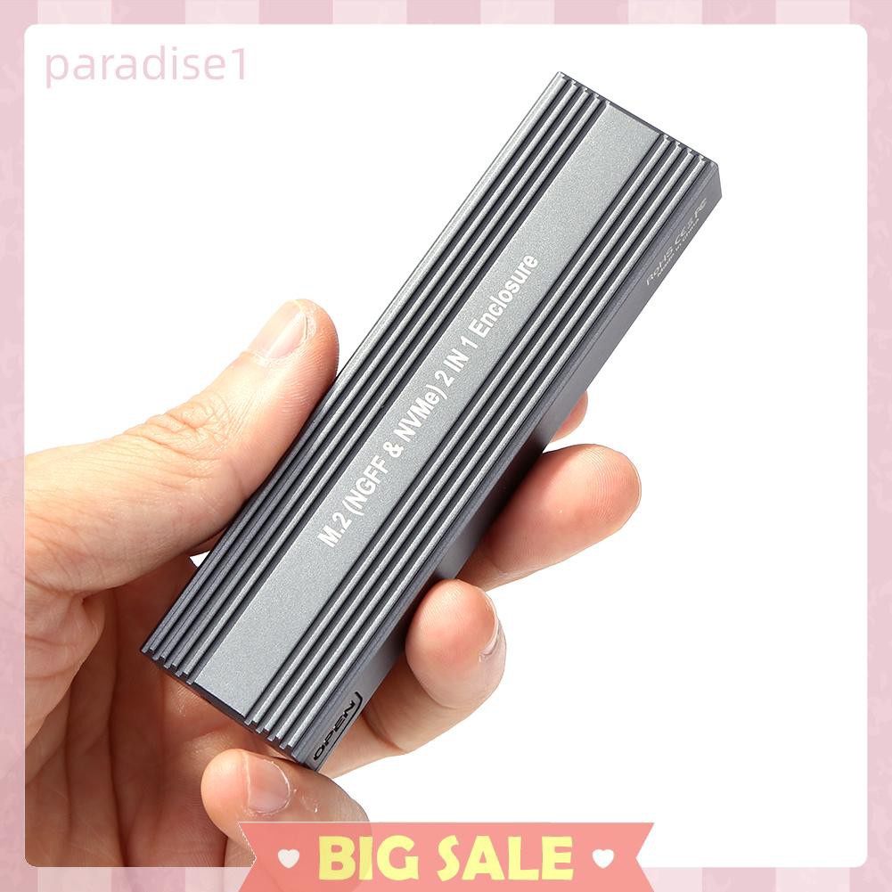 Hộp Đựng Ổ Cứng Ngoài SSD Bằng Hợp Kim Nhôm Kết Nối USB 3.1 Type-C 10Gbps M.2 NGFF NVME | BigBuy360 - bigbuy360.vn
