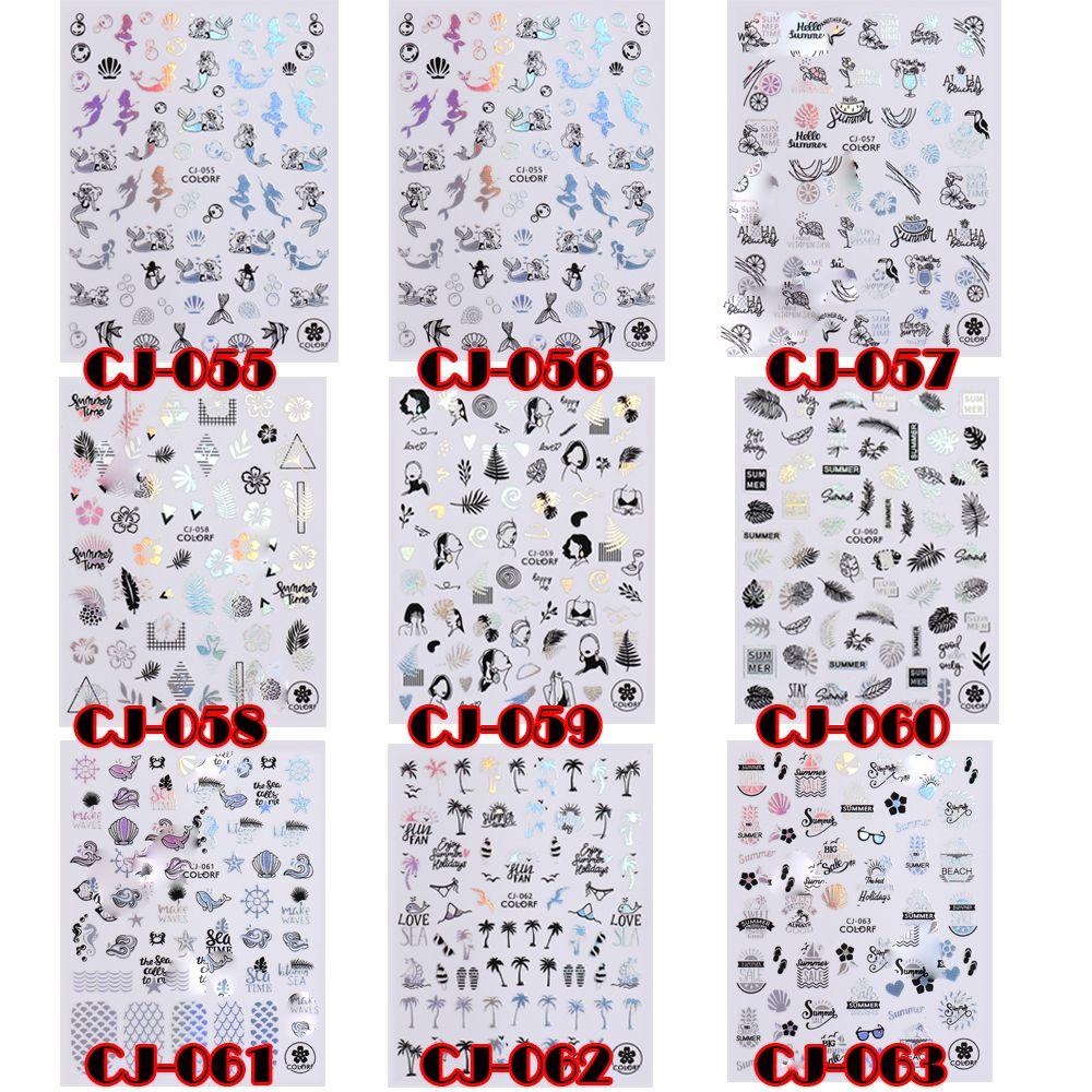 Sticker Dán Trang Trí Móng Tay Hình Cây Dừa Và Cây Dừa