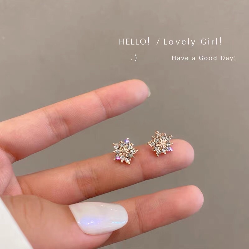 Khuyên tai hình ngôi sao đính đá lấp lánh H34