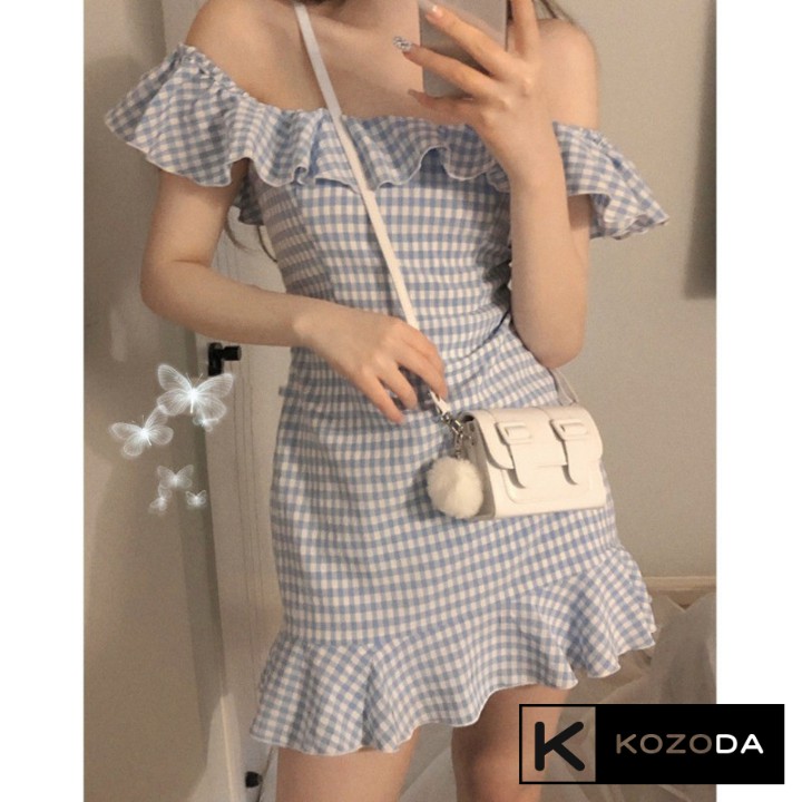 Đầm ulzzang Váy Dự Tiệc dạ hội hàng thiết kế dài công chúa có lớp lót vải voan xòe xếp ly đẹp Kozoda M35