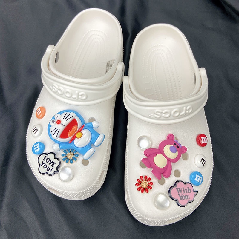 Hạt Charm Hình Giày croc Đính Kim Cương Ngọc Trai Quyến Rũ Cho Nam Nữ