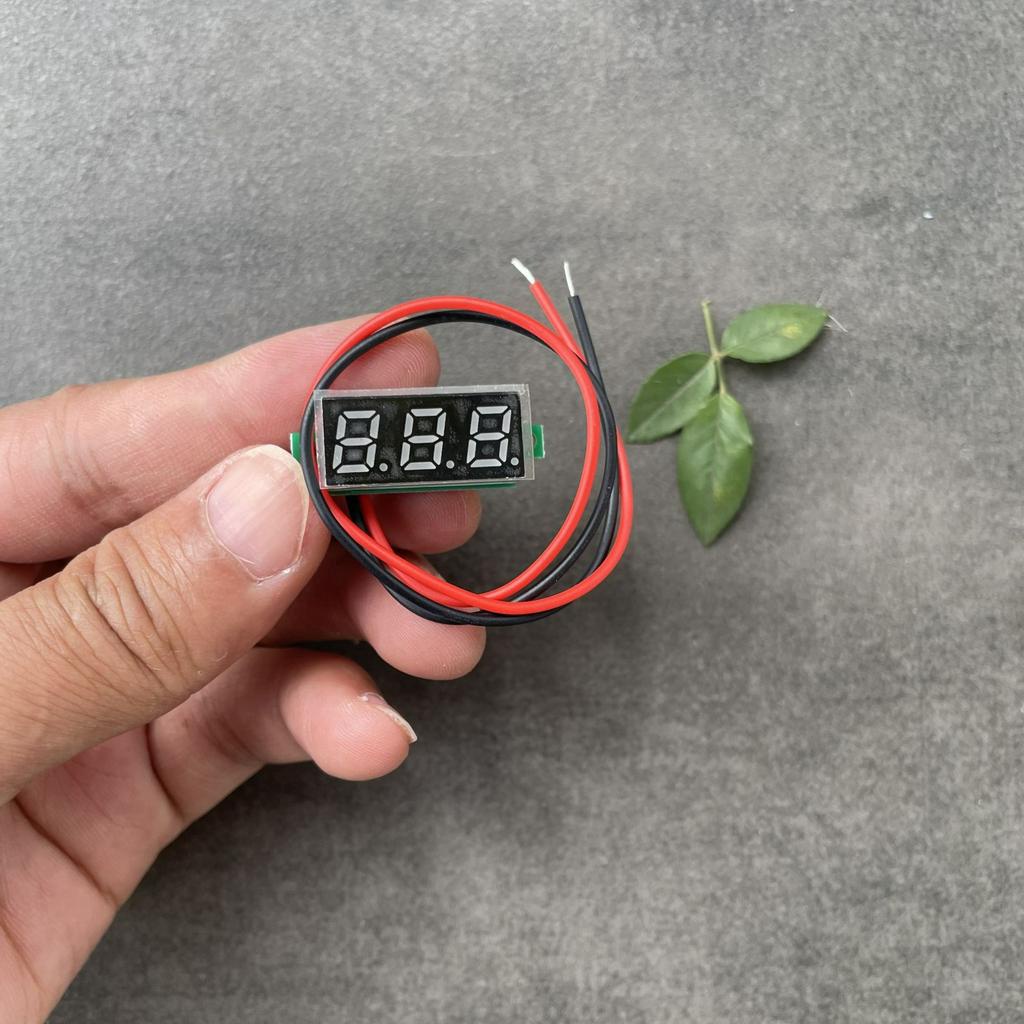 Vôn kế điện tử thang đo 2.5 – 40v led màu xanh