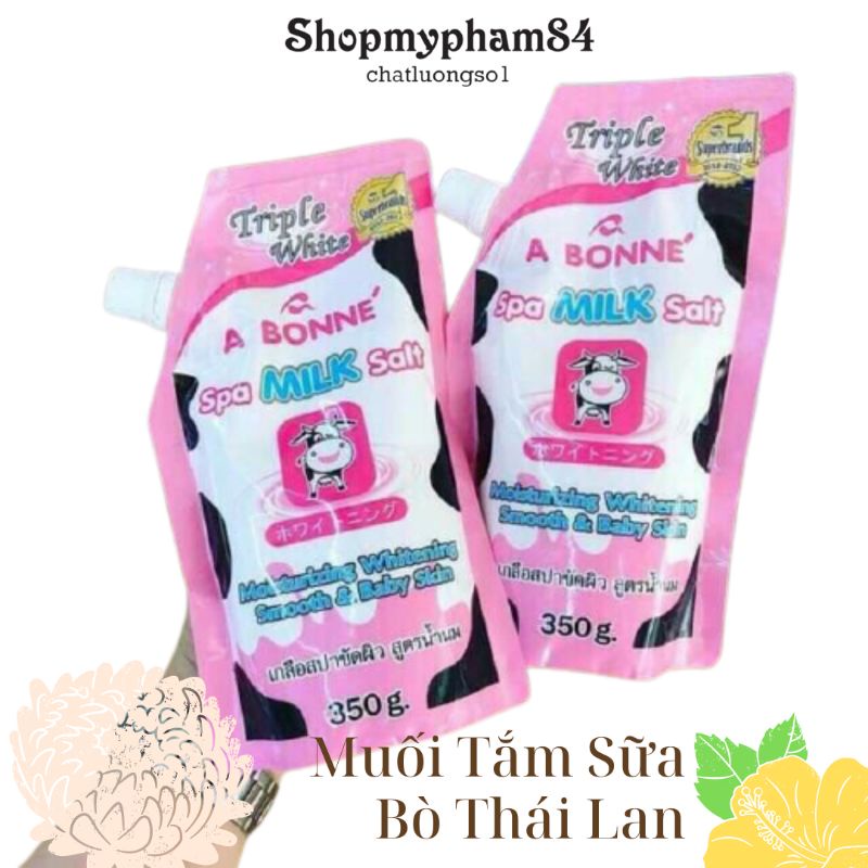 Muối Tắm Sữa Bò, Tẩy Da Chết Body A BONNE Spa Milk Salt 350g Thái Lan Chính Hãng