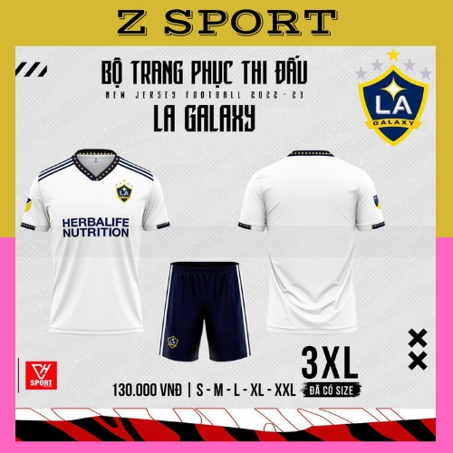 Quần áo bóng đá LA Galaxy 2022-2023 mẫu chính thức hàng thun lạnh