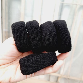 Túi 5 thun cột tóc màu đen giản nhiều (bản 2.5-3cm)