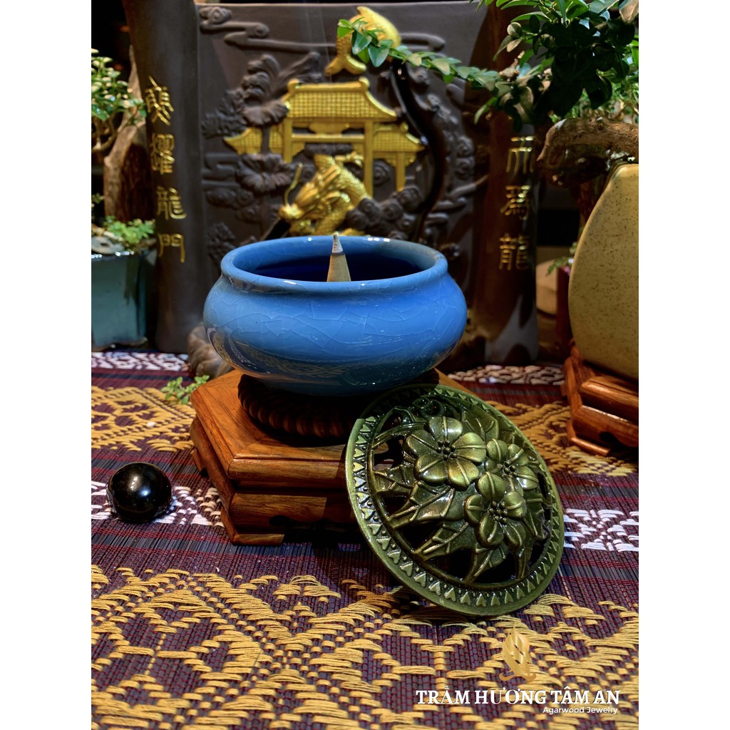 Lư xông trầm hương 🎁TẶNG MIẾNG LÓT + ĐẾ TRỤ🎁 Lư Hương gốm sứ nhiều họa tiết | BigBuy360 - bigbuy360.vn