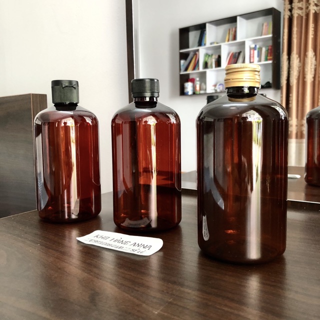 50 chai 500ml nắp nhôm / nắp đen văn màu trong suốt - combo 50 chai pet nhựa trong suốt 500ml nắp nhôm /nắp bật nhỏ giọt