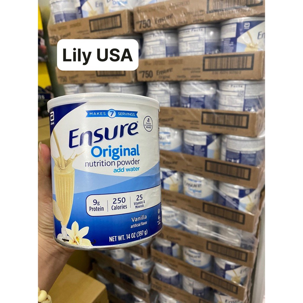 Sữa bột ENSURE MỸ original 397g mẫu mới Date 2023