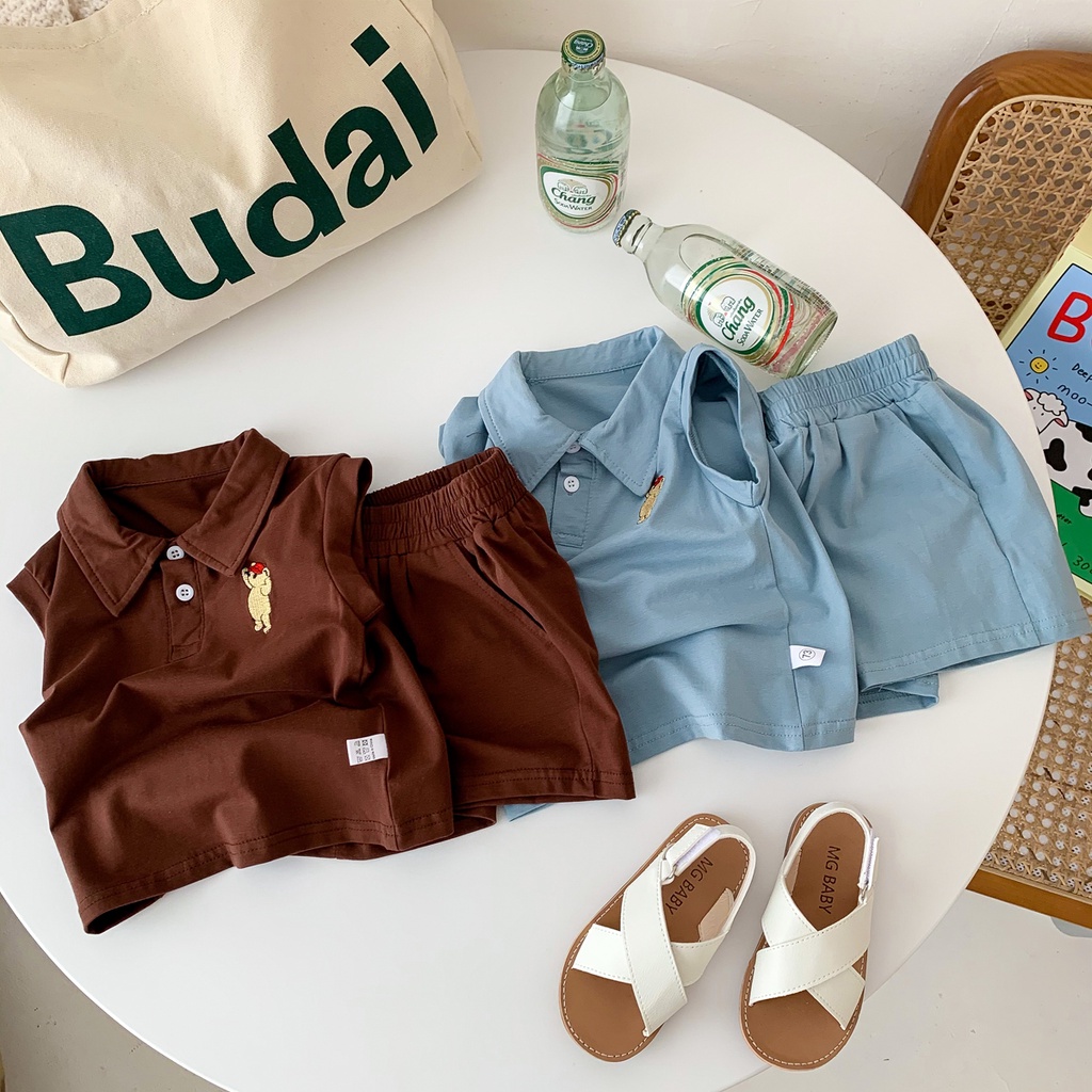 Set Áo Thun Tay Ngắn &amp; Quần Short Cho Bé