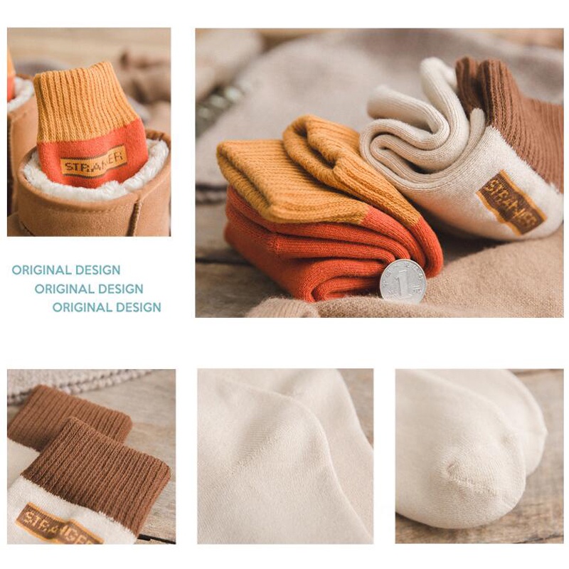 Cutebyte Vớ Cotton Nhung Dày Giữ Ấm Thời Trang Mùa Đông Cho Nữ