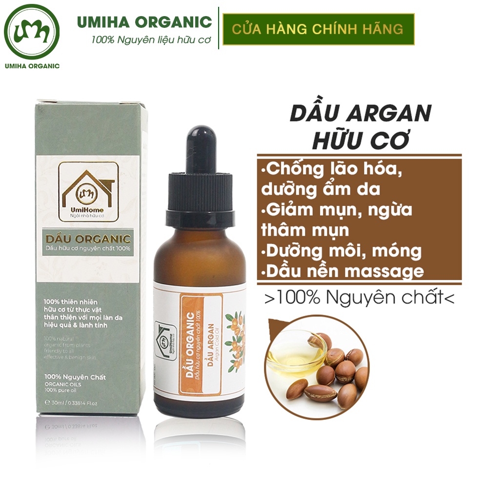 Dầu Argan hữu cơ UMIHA nguyên chất | Argan Cold Pressed Oil 100% Organic 10ml