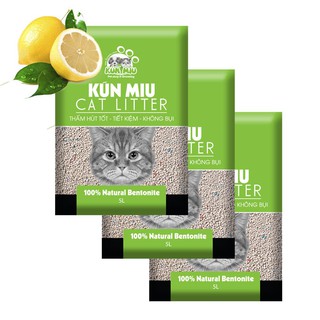 Cát vệ sinh mèo kún miu hương chanh - 15l