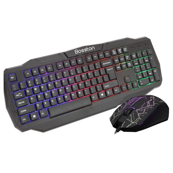 BÀN PHÍM VÀ CHUỘT GAME BOSSTON 836 | BigBuy360 - bigbuy360.vn