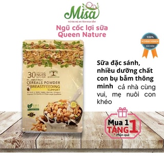 Ngũ Cốc Lợi Sữa Queen Nature Bịch 800gr,Ngũ Cốc cho Mẹ Sau Sinh giúp Sữa Về Nhiều Hơn, Đặc Hơn,giàu chất dinh dưỡng
