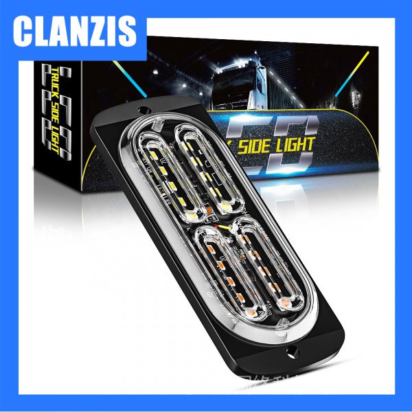 Đèn led Cảnh Báo 20 Bóng 12-24V Siêu Sáng Gắn Hông Xe Hơi/Xe Tải