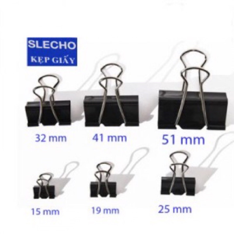 Kẹp bướm đen 15mm 19mm 25mm 32mm 41mm 51mm kẹp giấy  Binder Clips - Double Clip