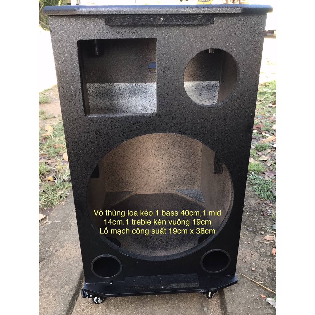 Vỏ thùng loa kéo 40cm.3way.lỗ mạch 19 x 38cm