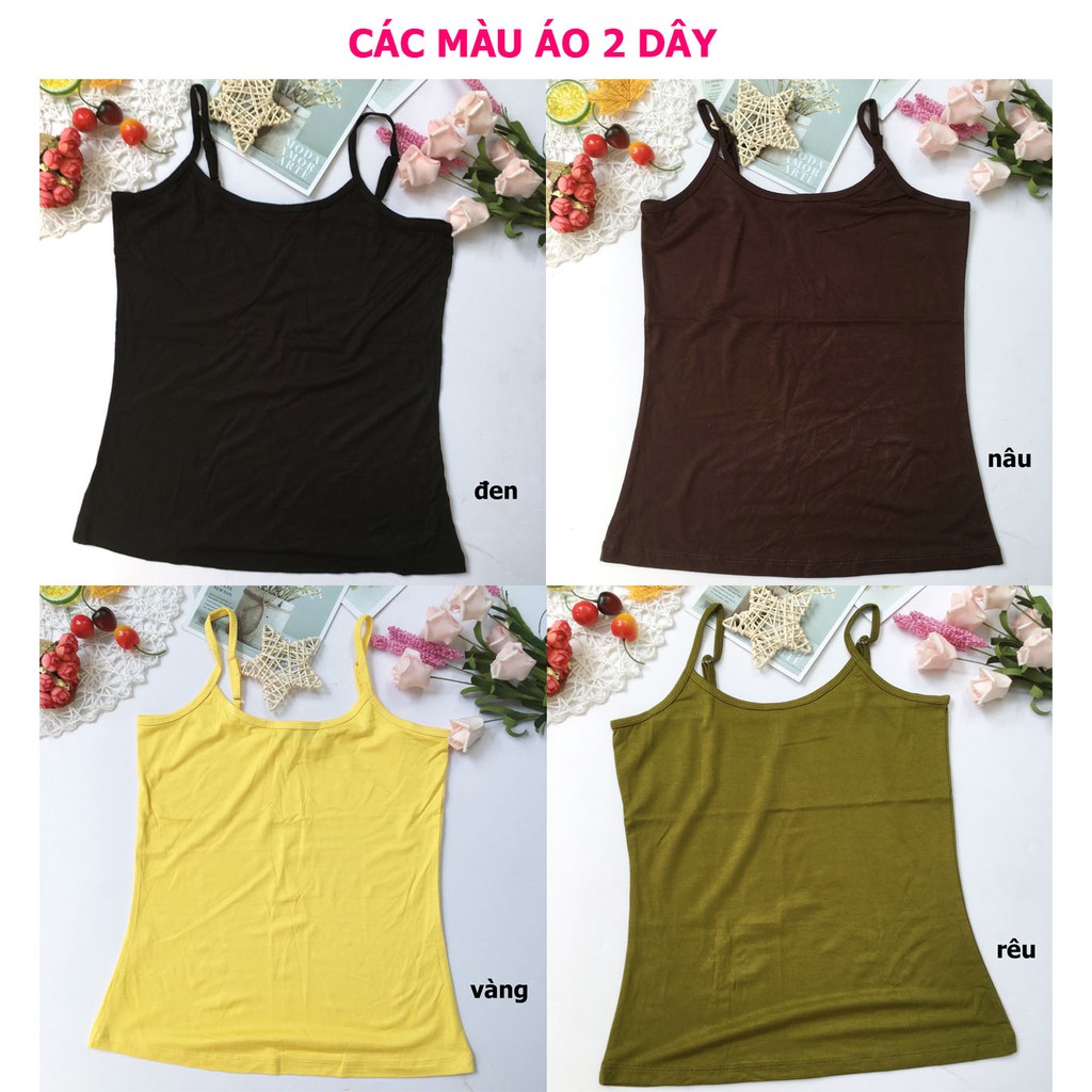 Bộ 03 Áo Thun Lụa Lạnh 2 Dây - 3 lỗ - sát nách Cho Nữ - từ 40kg đến 52kg | BigBuy360 - bigbuy360.vn