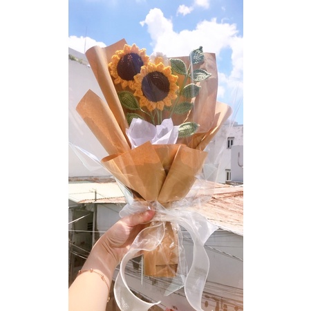 Bó hoa len handmade P4