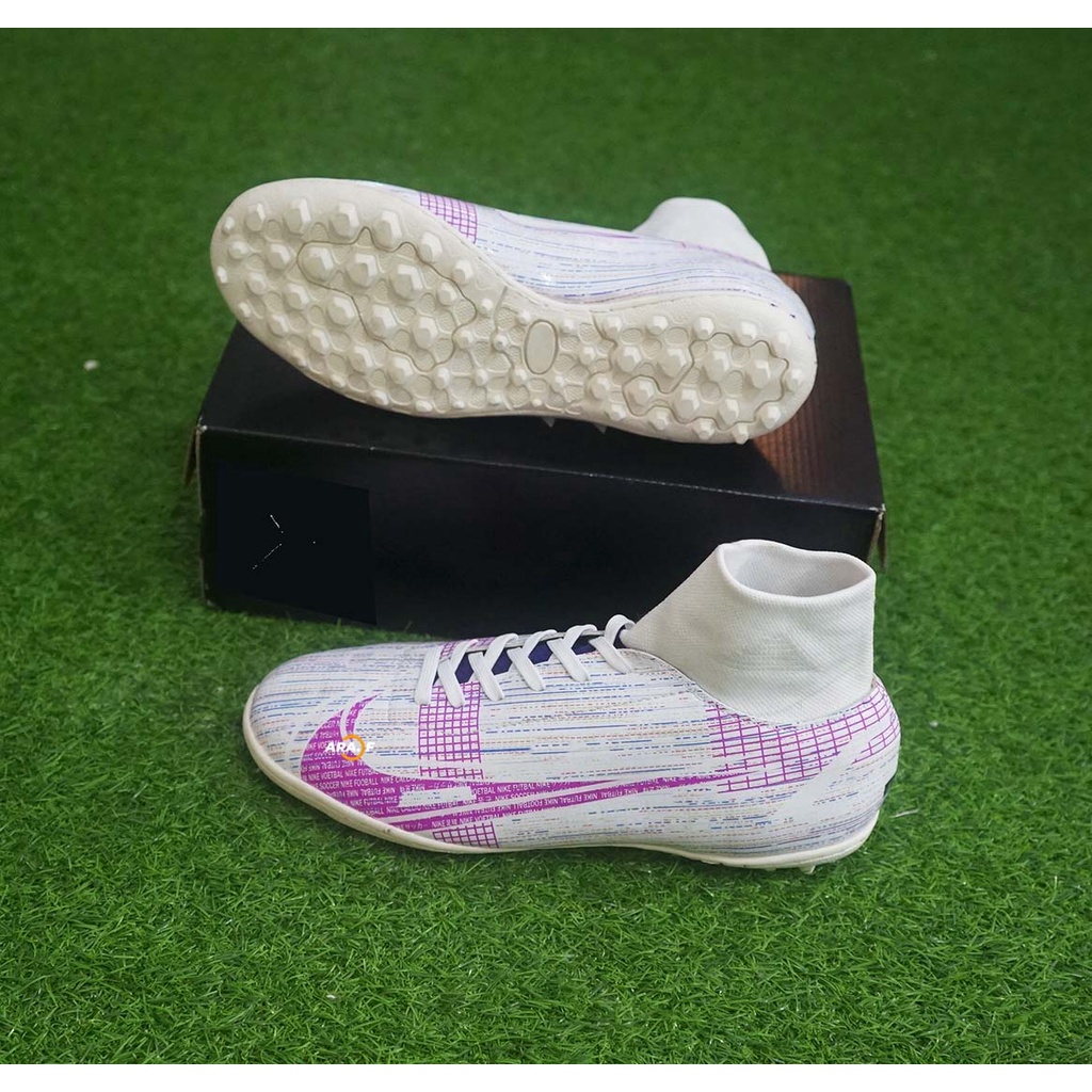 Vip Giày đá bóng nam Mercurial Vapor14_phiên bản 2022 cổ thun ôm chân_may full đế_Kèm phiếu bảo hành