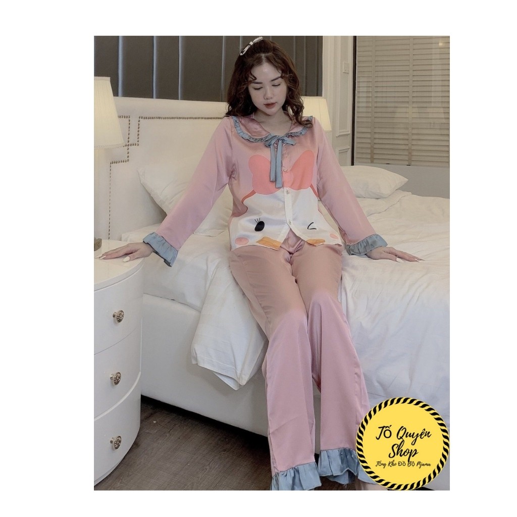 Đồ Bộ Pijama 🔥FREESHIP🔥  Bộ Mặc Nhà Tay Dài Họa Tiết Sang Chảnh Siêu Mềm Mát - Tố Quyên Shop