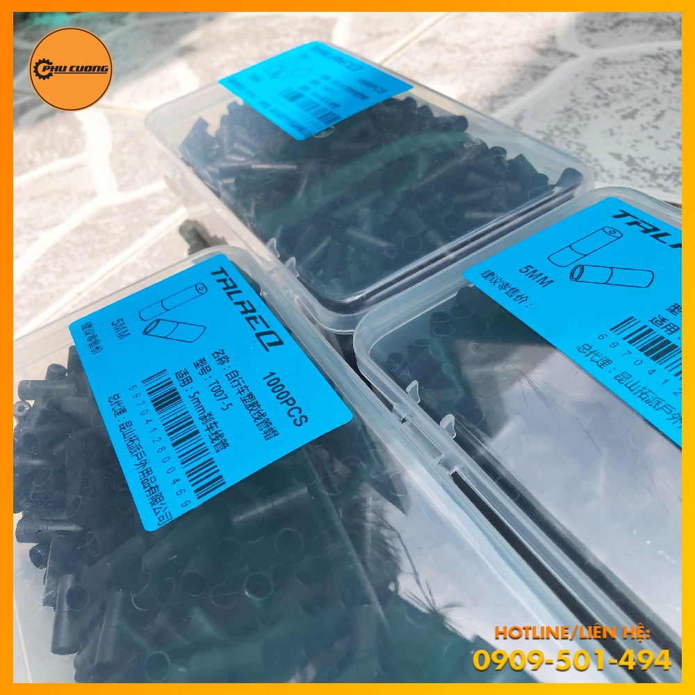 Đầu Nắp Chặn Vỏ Dây Phanh Xe Đạp MTB - ROAD TRLREQ Đen - 5mm [Tăng Thẩm Mỹ &amp; Chống Nước Xâm Nhập Làm Gỉ, Sét Lõi Phanh]
