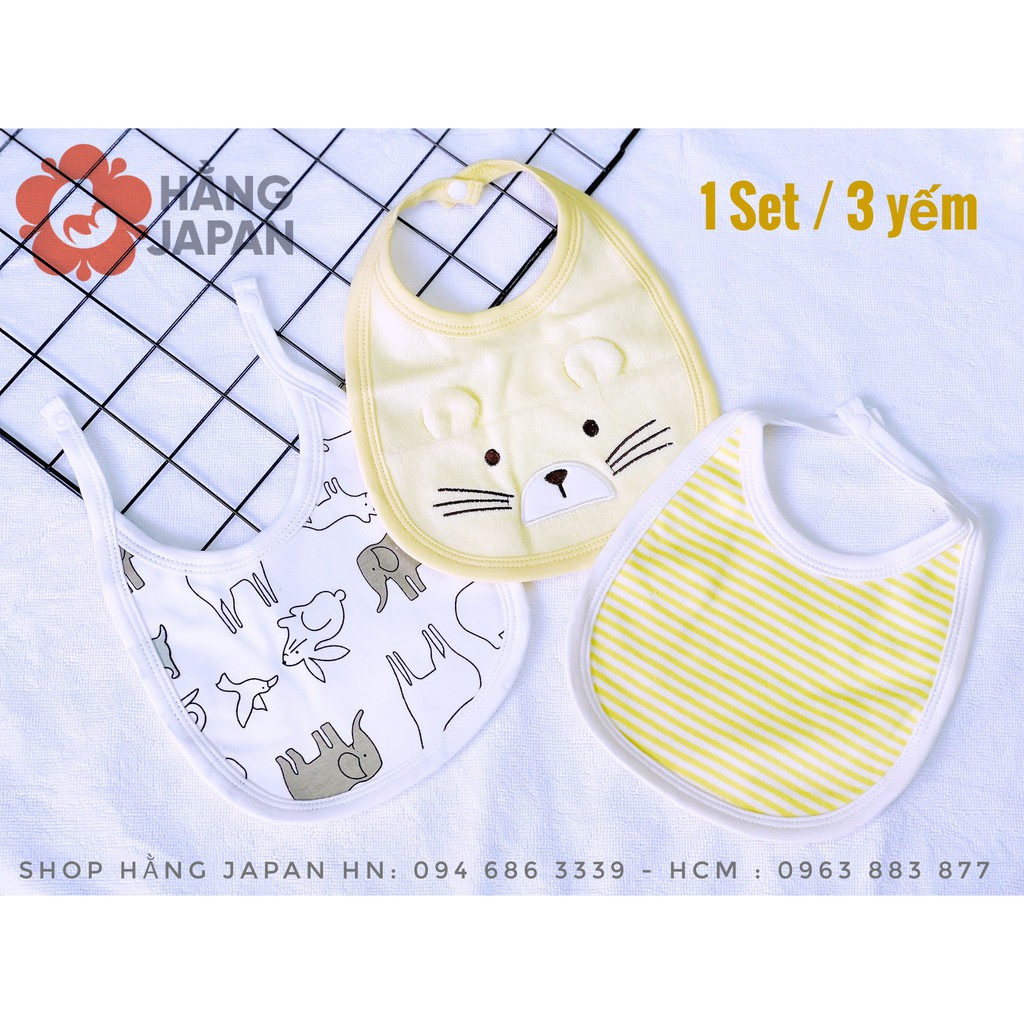 Set 3 Yếm MON'S CARE cho bé - hàng chính hãng