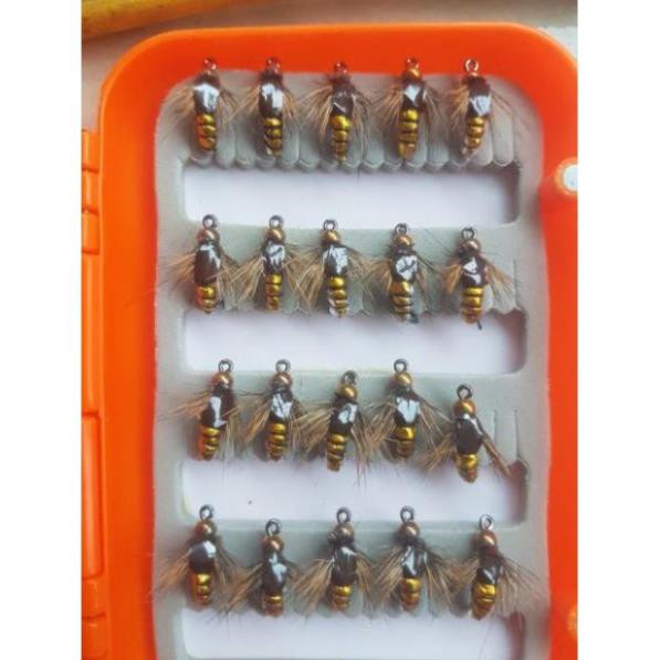 [SALE]  Mồi côn trùng giả ong, ruồi 3D chuyên câu lure siêu nhậy - Top1VN
