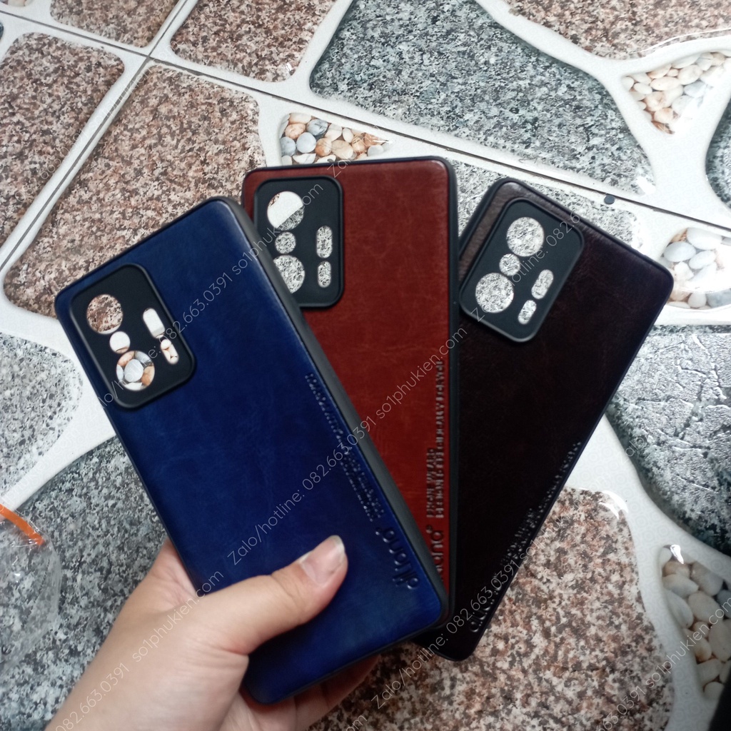 Ốp lưng da Xiaomi Mi 11t da cao cấp, dẻo bền đẹp, bảo vệ camera