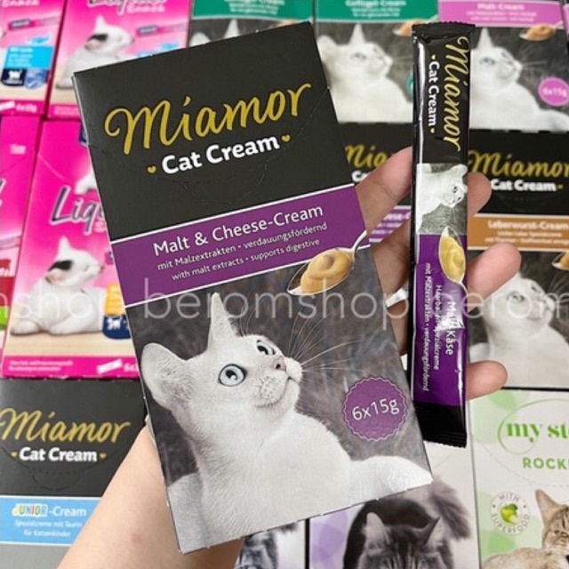 SÚP THƯỞNG CHO MÈO MIAMOR CAT SNACK CREAMS 7 VỊ 15G CỰC NGON NHẬP ĐỨC GIÁ CỰC RẺ