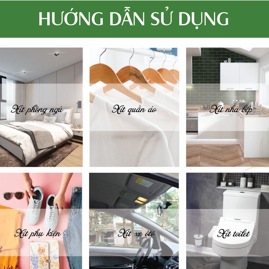 Bình xịt phòng 50ml tinh dầu Bạc Hà/ Cam ngọt/ Lavender/ Bưởi/ hoa lài/ Oải hương/ Sả chanh/ Quế - khử mùi và đuổi muỗi