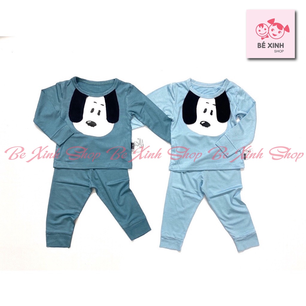 Bộ đồ ngủ dài tay cho bé trai bé gái Kwoo [Hàng xịn đẹp] bộ quần áo thu đông tay dài cho bé trẻ em xịn xò Chó_Snoopy