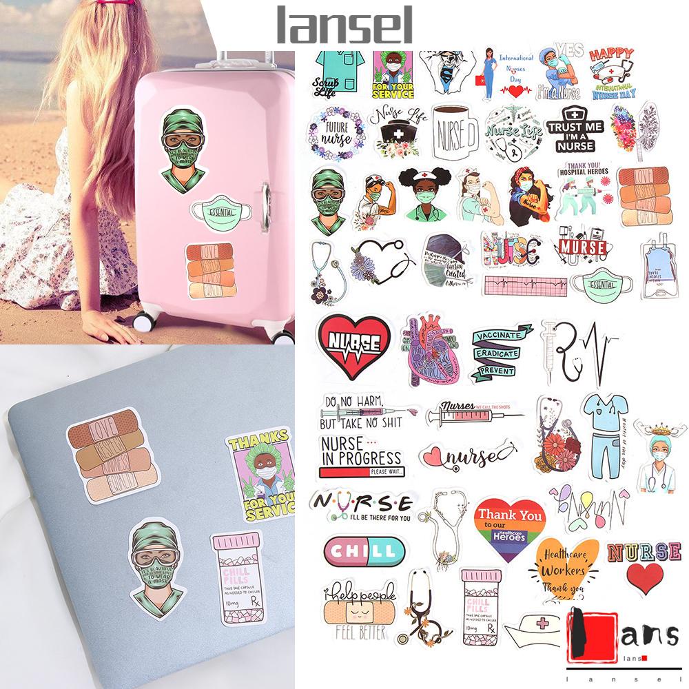 ❤LANSEL❤ 50pcs Kid Classic Toy Cartoon Stickers Fridge Graffiti International Nurses Day Decal Guitar Laptop DIY Luggage Doctors Waterproof