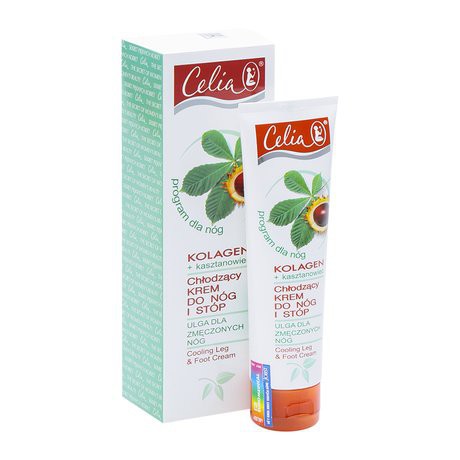 Kem thoa chăm sóc chân suy giãn tĩnh mạch Celia 100ml Chiết xuất Hạt Dẻ ngựa ( SX tại Poland )