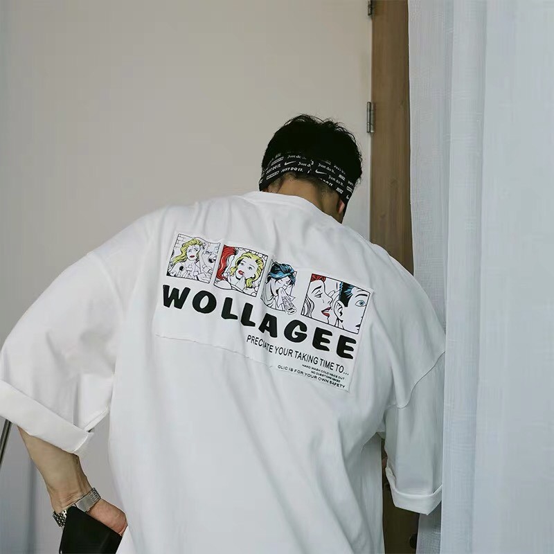 Áo phông unisex form rộng WIND tay lỡ oversize thun cotton Wollagee nam nữ ulzzang | BigBuy360 - bigbuy360.vn