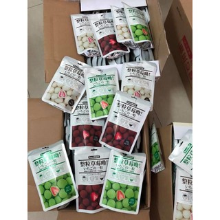 Socola Bọc Dâu Tây Sấy - Kẹo Bọc Dâu Đủ Vị - Gói 60G - tiemnhamei68