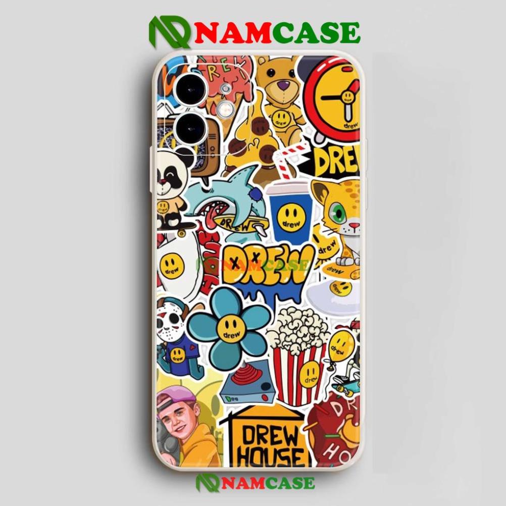 Ốp lưng iPhone Drew cạnh viền vuông silicon mềm dẻo cho iphone 6/6s/7/8/X/XS/XR/11/12/13 Pro Plus Max cute dễ thương đẹp