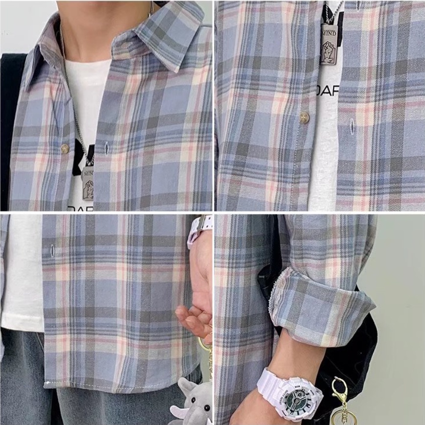 áo sơ mi nữ unisex áo sơ mi nam from rộng lụa áo sơ mi caro nam bông phong cách Hàn Quốc sơ mi nữ form rộng áo sơ mi caro nam thời trang áo sơ mi caro nữ