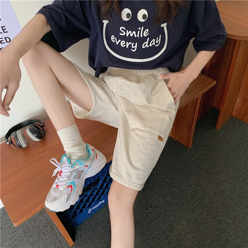 Quần Short Thể Thao Lưng Cao Phong Cách Hàn Quốc