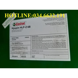 Dầu thủy lực Castrol Hyspin HLP-Z 68 can 6L