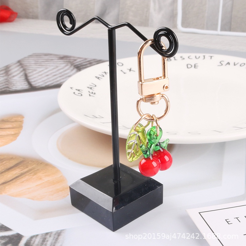 Phụ Kiện Móc Khóa Hình Trái cherry Bằng Nhựa acrylic Dễ Thương