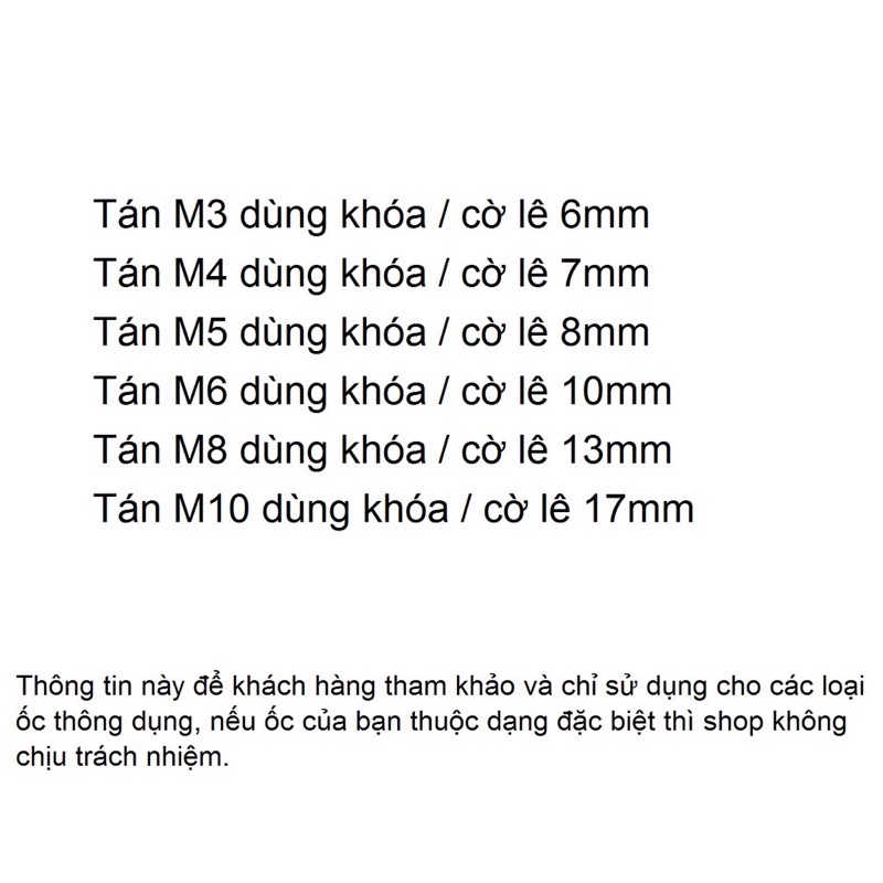 Đai Ốc  M6 10 Con