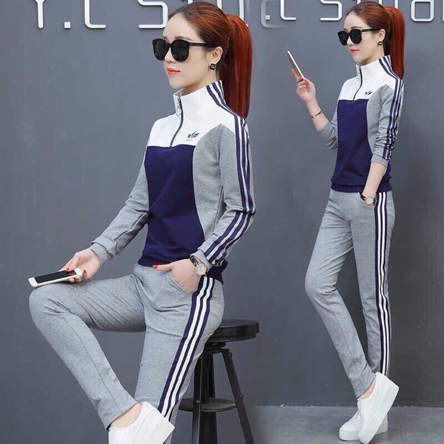 Bộ đồ thể thao thu đông nữ adidas