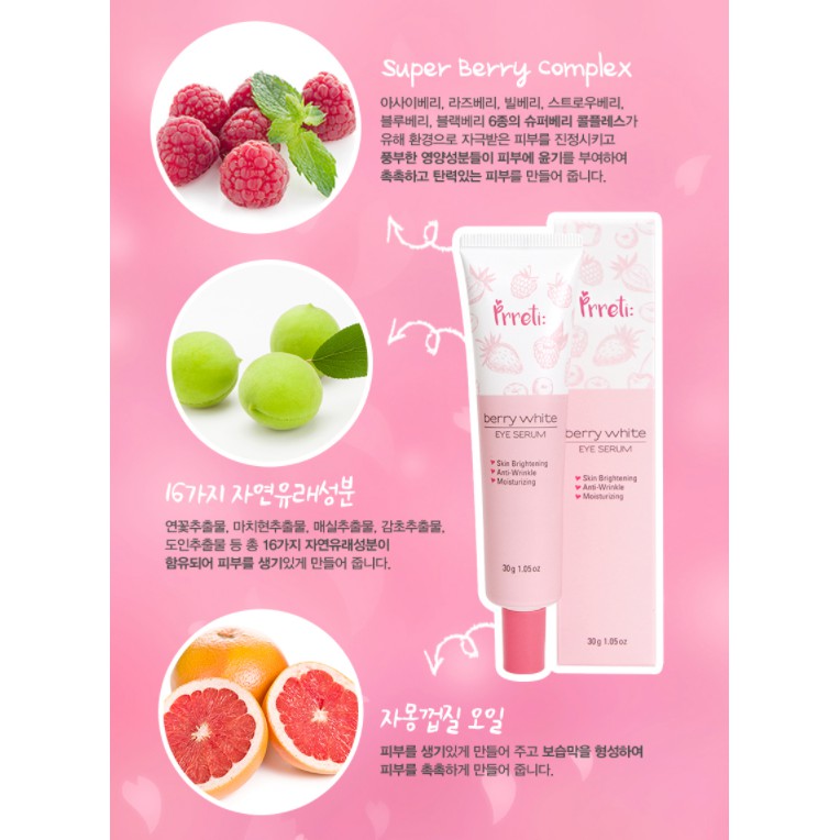 Tinh Chất Dưỡng Mắt Prreti Berry White Eye Serum 30ml