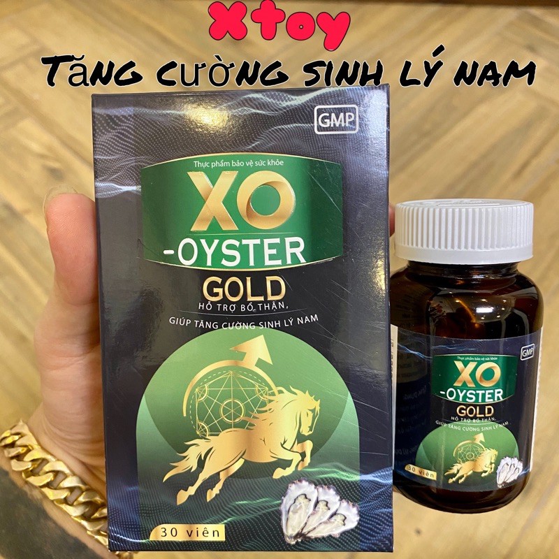Hàu Biển XO-OYSTER GOLD - Xanh - Tăng Cường Sinh Lý Vitamin Giảm Mỏi Gối , Đau Lưng , Tiểu Đêm , Thận Kém - Hộp 30 Viên
