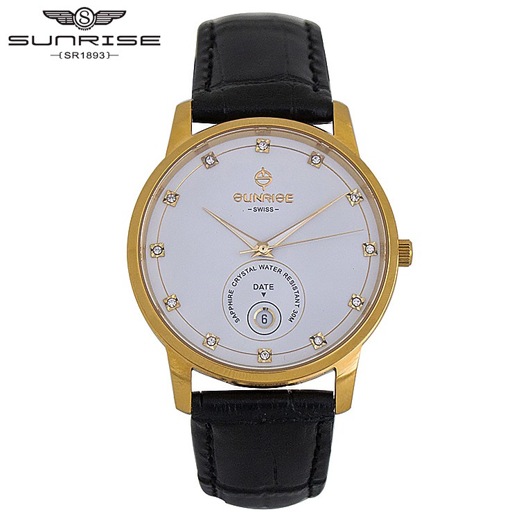 Đồng Hồ Nam Sunrise 1138SA [ Chính Hãng Full Box ] Kính Sapphire Chống Xước - Chống Nước - Dây Da Cao Cấp | BigBuy360 - bigbuy360.vn