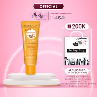 Kem chống nắng Bioderma giảm bóng nhờn cho mọi loại da Photoderm MAX Aquafluide SPF 50+